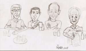 Caricaturas na “Paleo 2007” – Thomas, Willian, Max e Setembrino (2007)